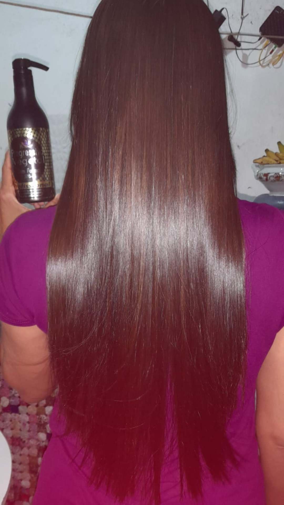 Depois - liso espelhado sem frizz